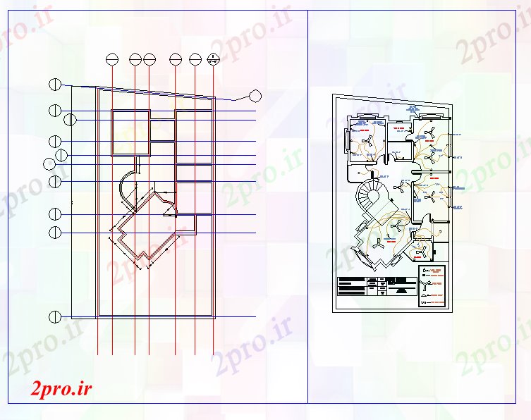 دانلود نقشه معماری دراز کردن طراحی الکتریکی (کد60675)