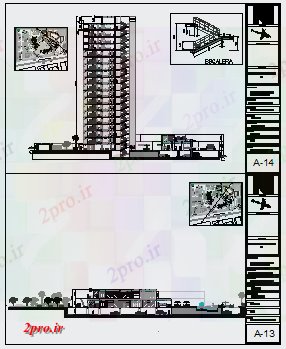 دانلود نقشه ساختمان مرتفعبخش طراحی از افزایش ساخت و ساز خانه های مسکونی بالا 45 در 59 متر (کد60679)
