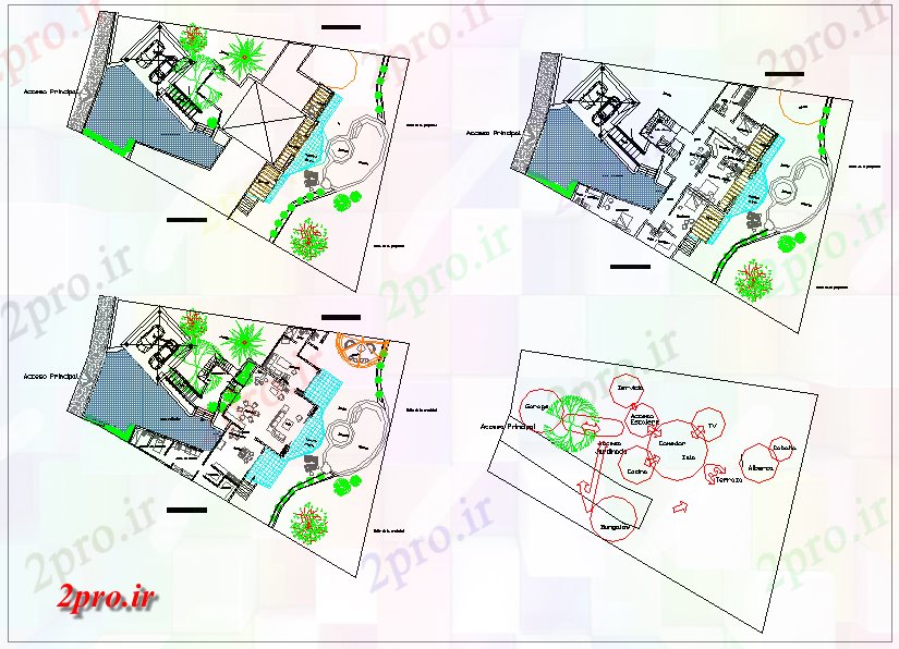 دانلود نقشه مسکونی ، ویلایی ، آپارتمان طرحی خانه 20 در 25 متر (کد60691)