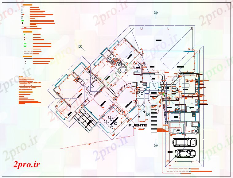دانلود نقشه معماری جزئیات برق برای طرحی مسکن خانواده (کد60709)