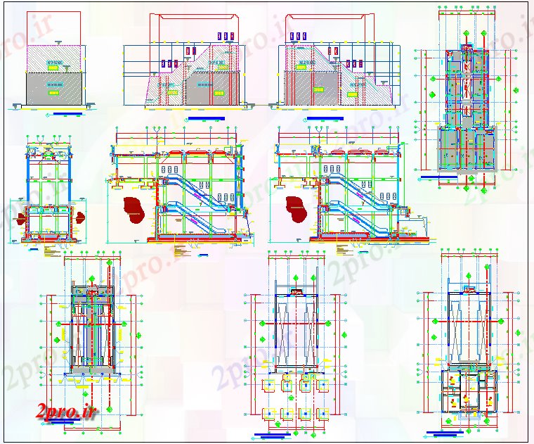 دانلود نقشه ساختمان اداری - تجاری - صنعتی کمترین ساختمان (کد60716)