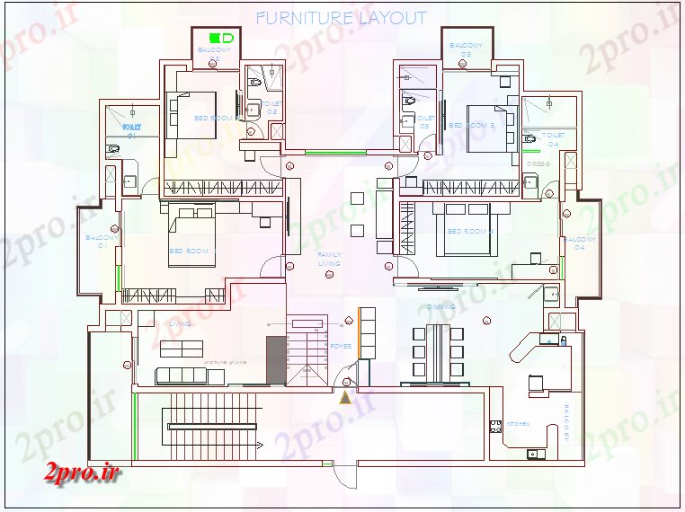 دانلود نقشه سایر بلوک ها طراحی مبلمان منزل (کد60745)
