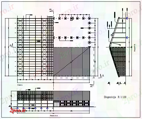 دانلود نقشه مسکونی ، ویلایی ، آپارتمان ساختمان فایده طراحی 48 در 60 متر (کد60774)