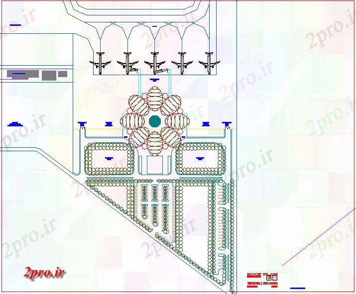 دانلود نقشه فرودگاه طراحی طرحی سقف فرودگاه (کد60782)