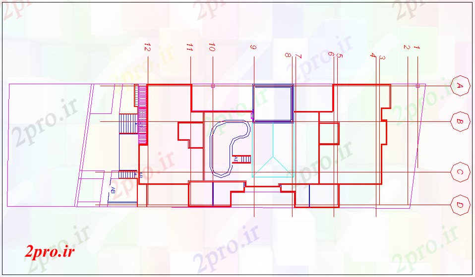 دانلود نقشه خانه های کوچک ، نگهبانی ، سازمانی - طراحی ساختمان برنامه ریزی 15 در 35 متر (کد60826)