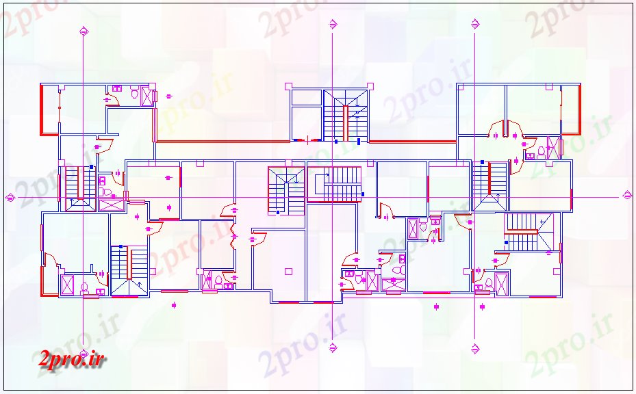 دانلود نقشه خانه های کوچک ، نگهبانی ، سازمانی - طراحی کف از خانه های ویلایی 15 در 35 متر (کد60827)