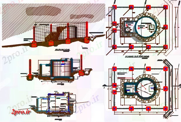 دانلود نقشه کارخانه صنعتی  ، کارگاه طرحی مخزن (کد60855)