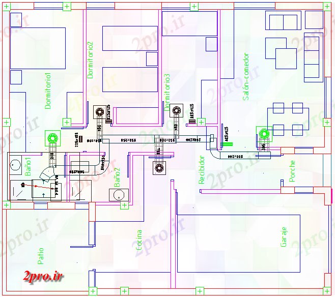 دانلود نقشه مسکونی ، ویلایی ، آپارتمان طرحی منطقه ساکن 11 در 12 متر (کد60933)