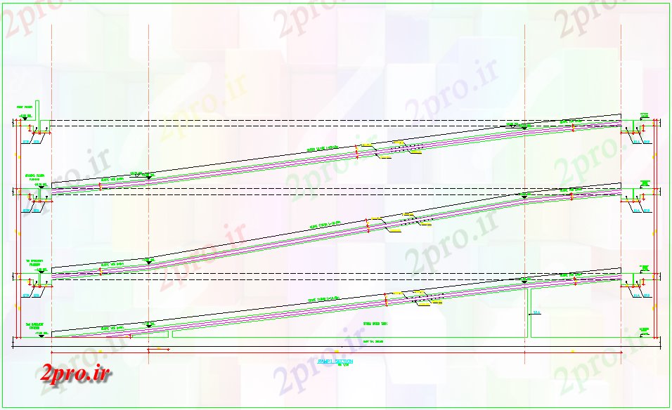 دانلود نقشه پلان مقطعی برج طراحی رمپ داخلی (کد60971)