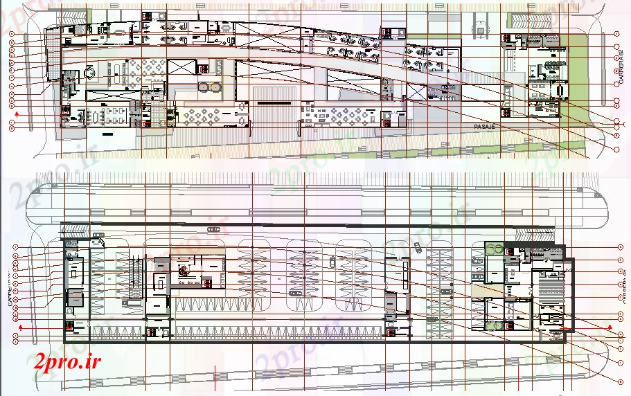 دانلود نقشه شرکت ، دفتر کار ، سازمان ، ادارهپارک کسب و کار طراحی معماری مرکز 12 در 77 متر (کد60984)