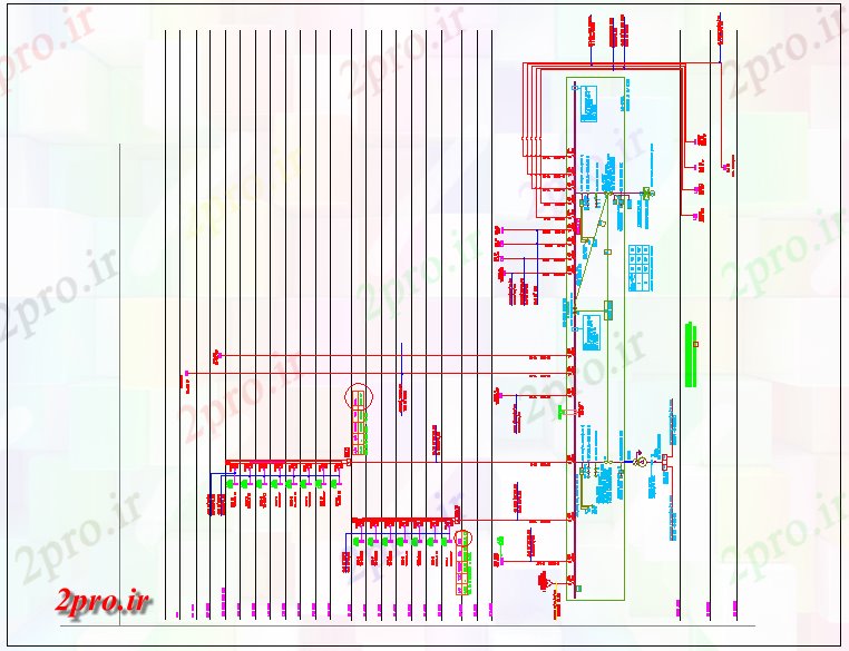 دانلود نقشه معماری دیاگرام تک خطی پانل MV برج مسکونی (کد61017)