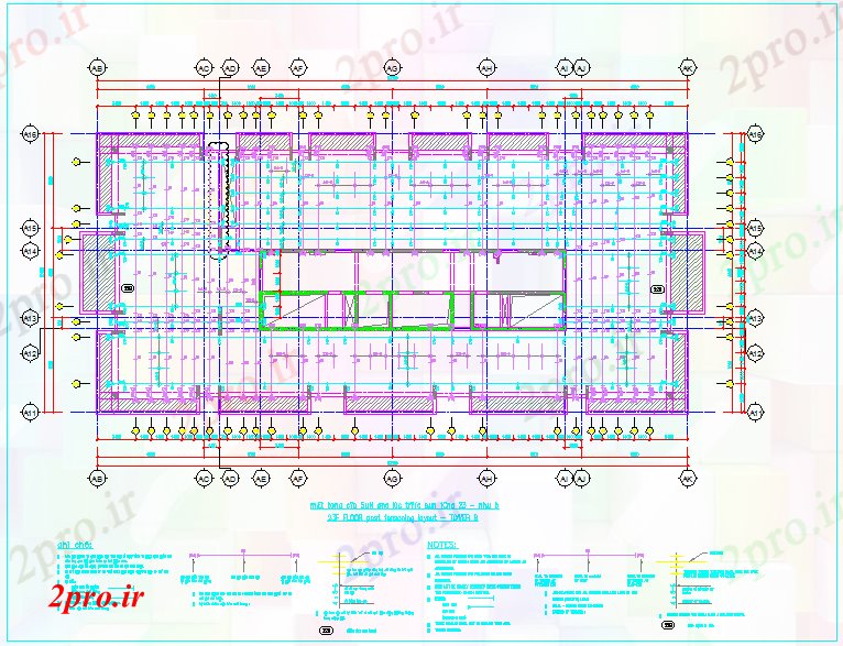 دانلود نقشه پلان مقطعی طراحی از موقعیت طبقه برای برج B (کد61030)