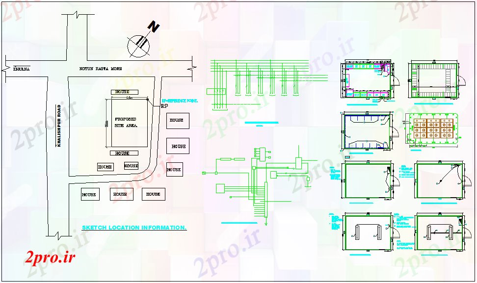 دانلود نقشه معماری طراحی دکل های مخابراتی با جزئیات الکتریکی (کد61134)