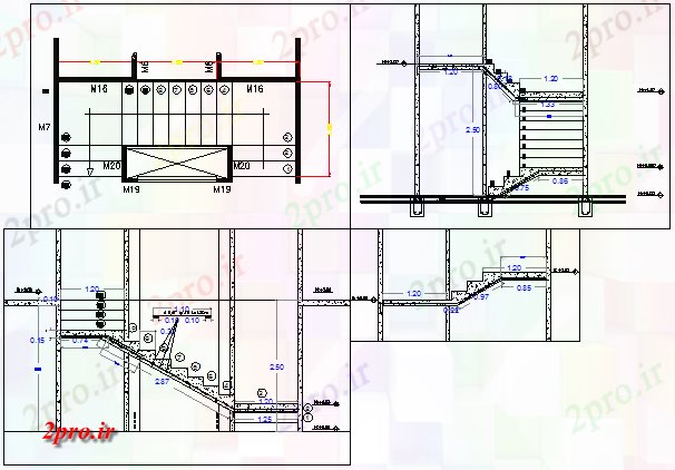 دانلود نقشه  جزئیات آسانسور و   نردبان سیستم صنعتی  طراحی (کد61182)