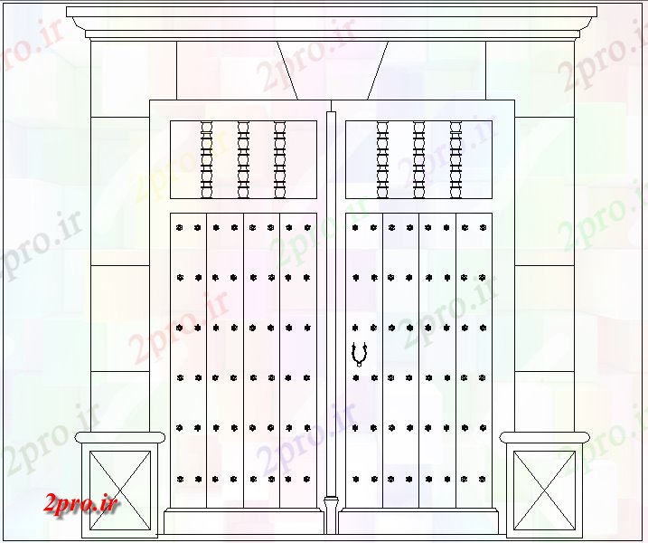 دانلود نقشه جزئیات طراحی در و پنجره  StaR  شکل طراحی در درب (کد61196)