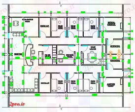 دانلود نقشه بیمارستان - درمانگاه - کلینیک کلینیک پزشکی 12 در 17 متر (کد61207)