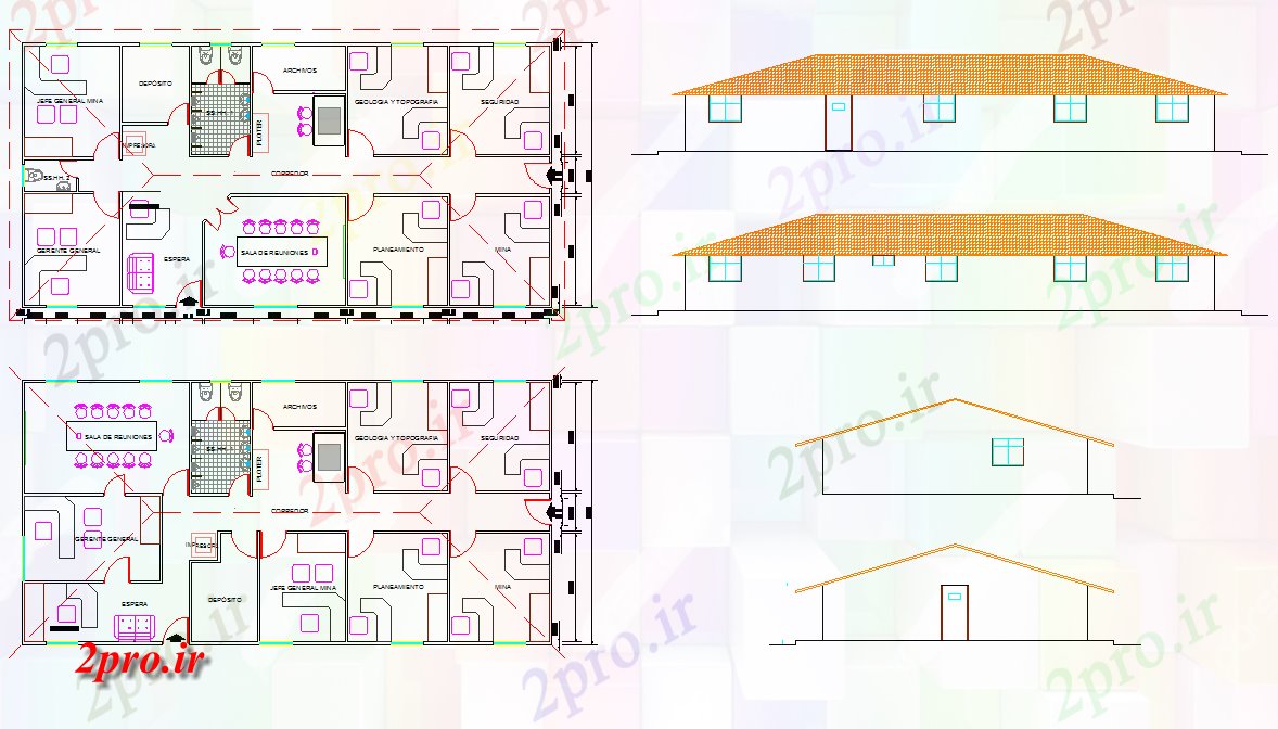 دانلود نقشه کارخانه صنعتی  ، کارگاه معدن دفاتر (کد61251)