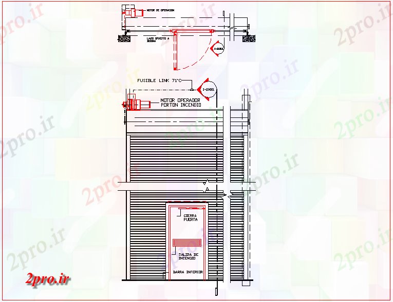 دانلود نقشه جزئیات طراحی در و پنجره   دربهای کنترلی با سیستم عامل موتور (کد61299)