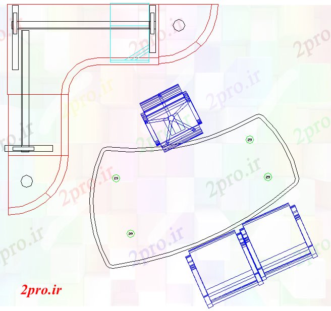 دانلود نقشه بلوک میز و صندلیمبلمان اداری (کد61361)