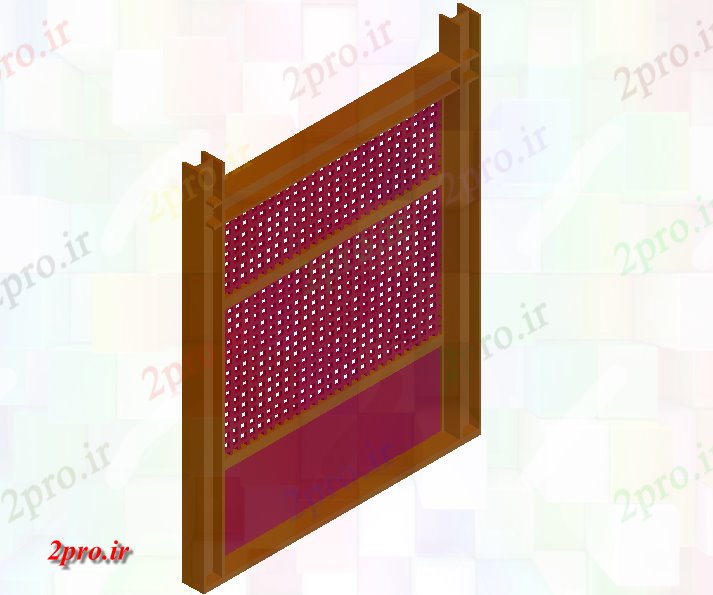 دانلود نقشه جزئیات طراحی در و پنجره   مشخصات عمومی درب دسترسی در تریدی (کد61369)