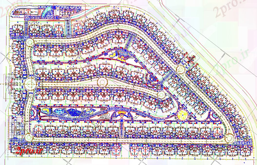 دانلود نقشه برنامه ریزی شهری نقشه شهر جامعه جزئیات (کد61463)