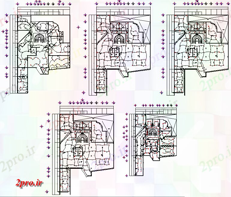 دانلود نقشه طراحی داخلی طرحی های الکتریکی دفتر (کد61495)