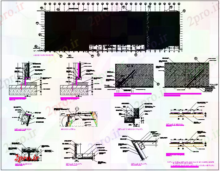 دانلود نقشه بلوک مبلمان  جزئیات دیوار، چوبی (کد61578)