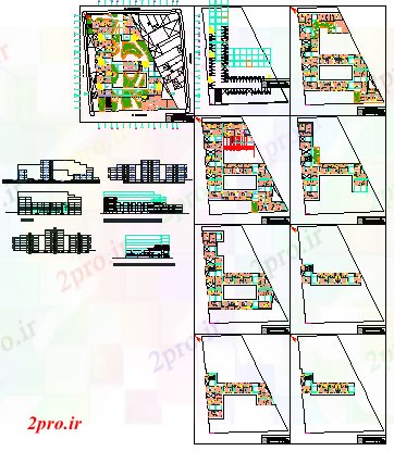 دانلود نقشه مسکونی  ، ویلایی ، آپارتمان  آپارتمان و طراحی طراحی مسطح (کد61586)