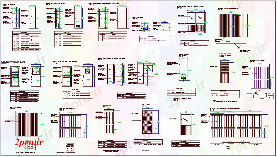 دانلود نقشه جزئیات طراحی در و پنجره  طراحی درب بیمارستان (کد61610)