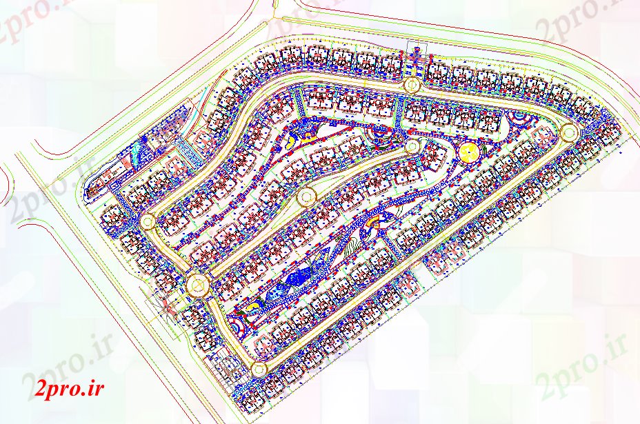 دانلود نقشه برنامه ریزی شهری ورق های درجه بندی و درست طرحی در دست اجرا (کد61624)