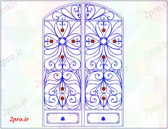 دانلود نقشه جزئیات طراحی در و پنجره  سبک عماری نظر طراحی درب (کد61697)