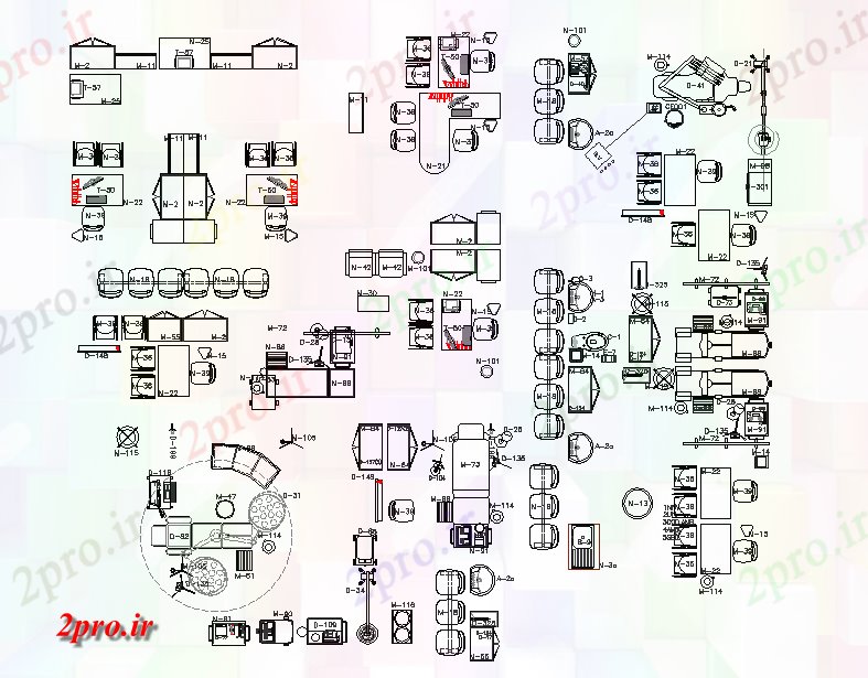 دانلود نقشه بلوک مبلمان مبلمان بیمارستان بلوک (کد61769)