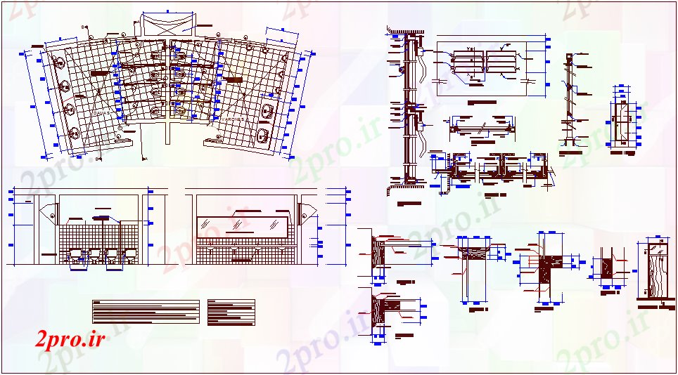 دانلود نقشه جزئیات طراحی در و پنجره  درب و پنجره طراحی با مساحت حمام (کد61793)