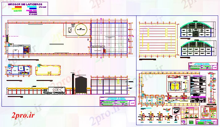 دانلود نقشه کارخانه صنعتی  ، کارگاه طراحی ذرت پردازش آسیاب (کد61820)