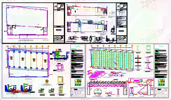 دانلود نقشه کارخانه صنعتی  ، کارگاه طراحی کارخانه صنعتی  (کد61870)