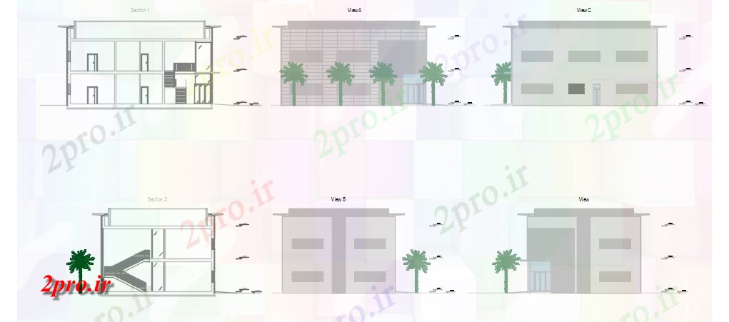 دانلود نقشه هتل - رستوران - اقامتگاه دولت قهوه مکانیکی ساخت 14 در 18 متر (کد61896)