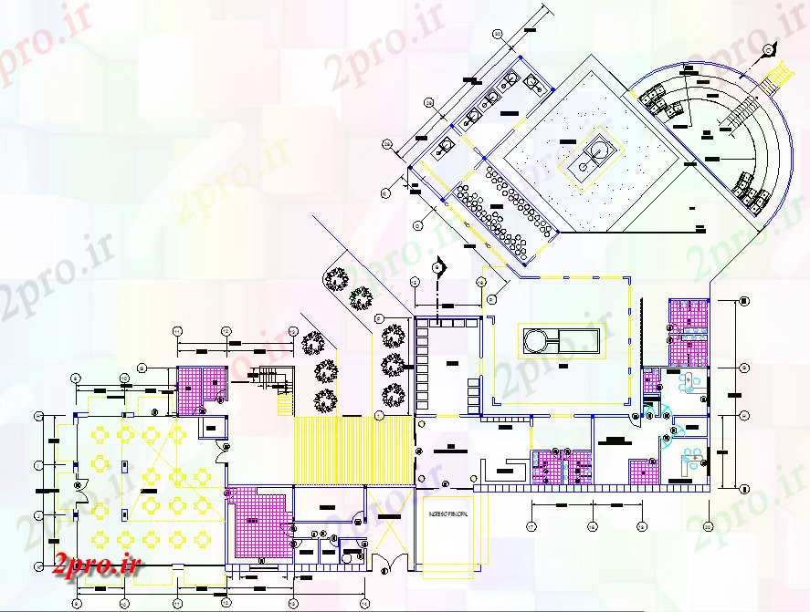 دانلود نقشه ساختمان دولتی ، سازمانی جزئیات موزه پروژه دولت 35 در 43 متر (کد61908)