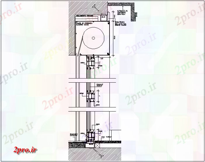 دانلود نقشه جزئیات طراحی در و پنجره  نظر طراحی درب رول با پایه و اساس    (کد61909)