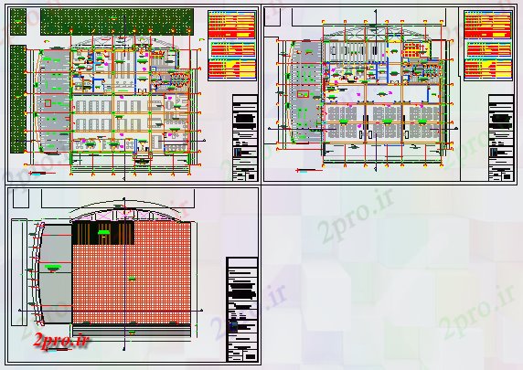 دانلود نقشه ساختمان دولتی ، سازمانی طراحی کتابخانه 28 در 29 متر (کد61915)