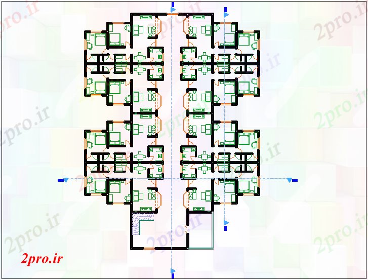 دانلود نقشه مسکونی  ، ویلایی ، آپارتمان  طرحی طبقه اول نظر طراحی (کد61934)