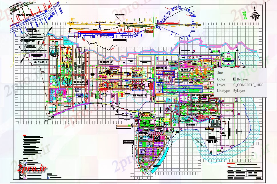 دانلود نقشه کارخانه صنعتی  ، کارگاه طرحی جامع  سریکلا فولاد و راه آهن حیاط پروژه  (کد61969)