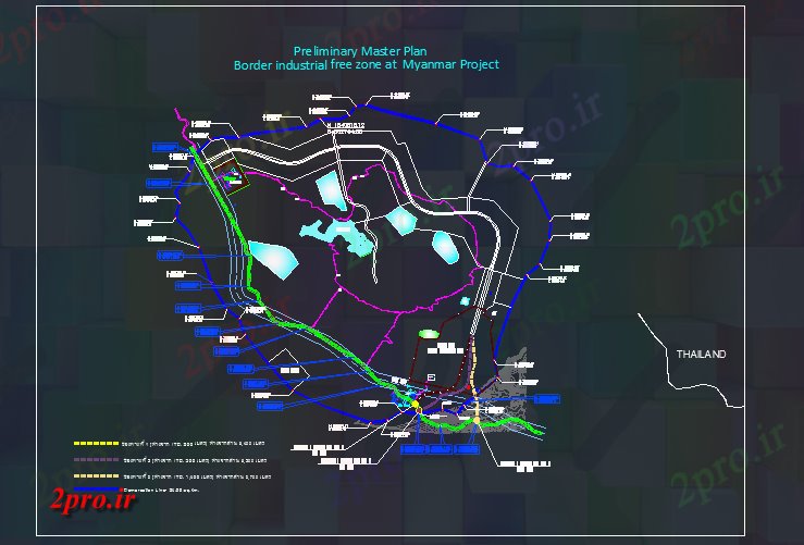 دانلود نقشه جاده و پل طرحی جامع  مرزی صنعتی  منطقه آزاد  (کد61999)