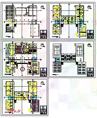 دانلود نقشه ساختمان دولتی ، سازمانی طرحی معماری طراحی دادگاه 45 در 51 متر (کد62010)