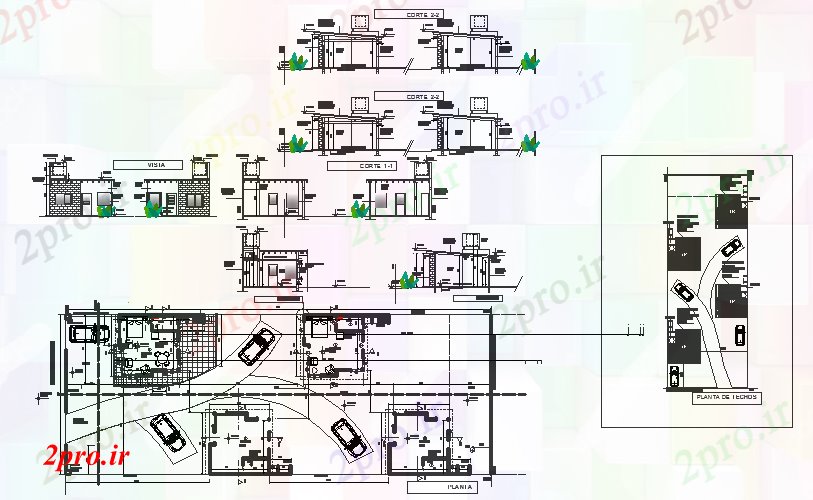 دانلود نقشه مسکونی  ، ویلایی ، آپارتمان  اتاق خانه های appartements- تابستان (کد62022)