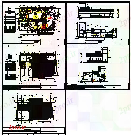 دانلود نقشه بانک ها معماری طراحی بانک (کد62079)