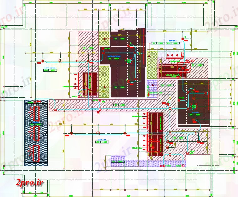 دانلود نقشه جزئیات داخلی بازتاب طرحی سقف (کد62109)