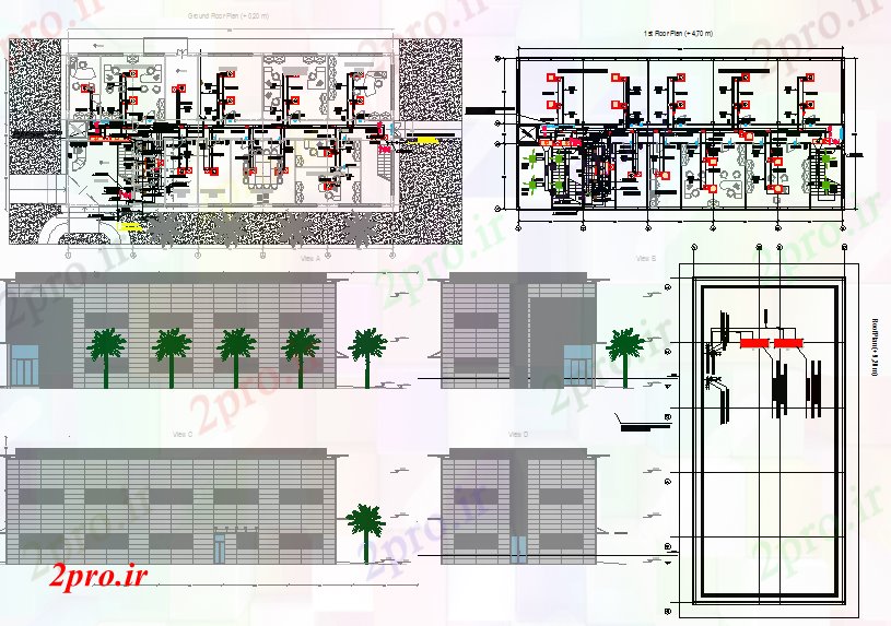 دانلود نقشه ساختمان اداری - تجاری - صنعتی اسیاب بادی مولد دولت کارخانه ساخت (کد62156)