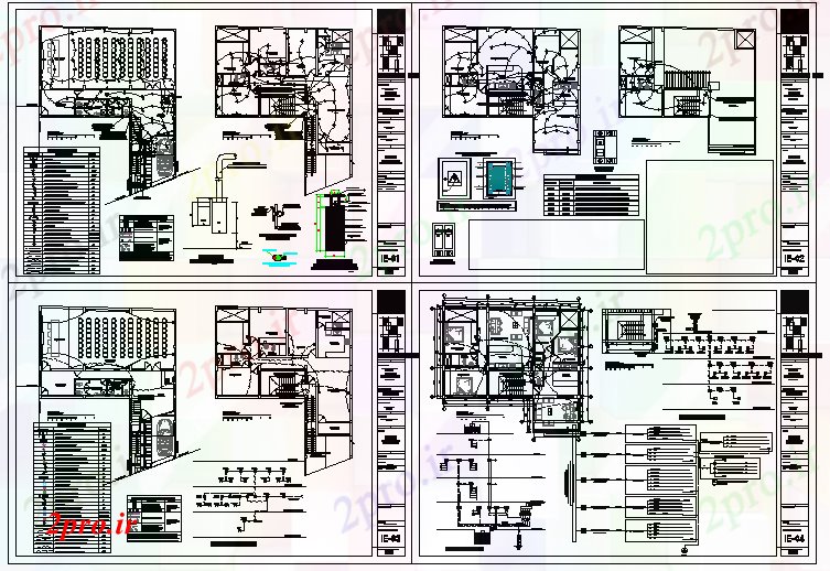 دانلود نقشه معماری طرحی جزئیات الکتریک دراز کردن جزئیات (کد62181)