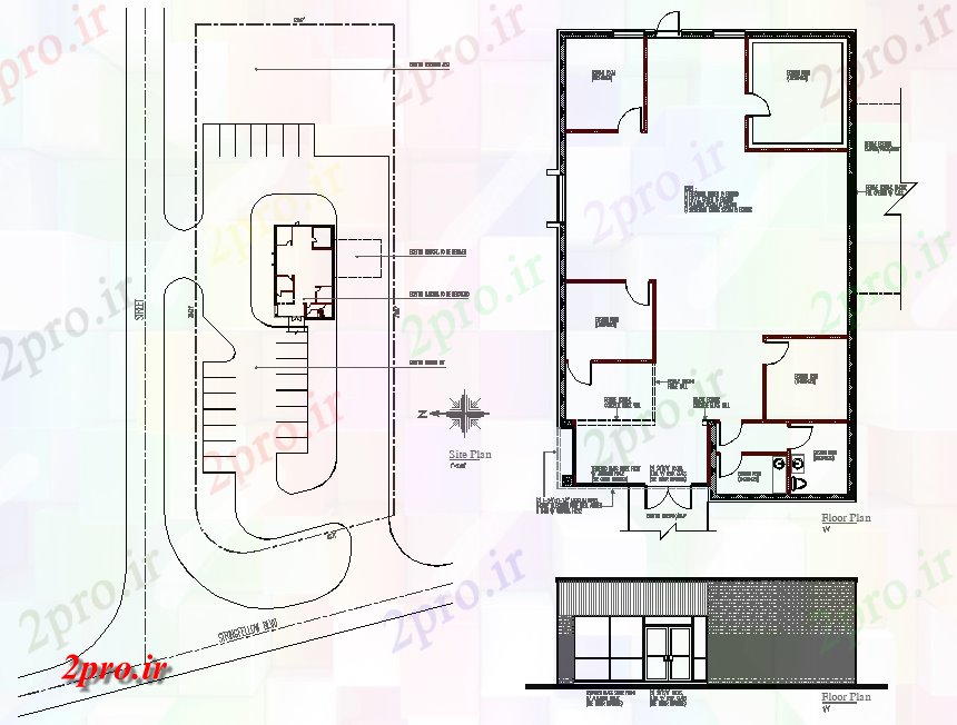 دانلود نقشه ساختمان دولتی ، سازمانی طرحی ساختمان تجاری 11 در 17 متر (کد62281)