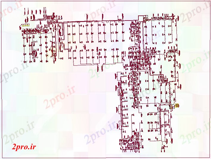 دانلود نقشه جزئیات لوله کشی نظر طراحی هوایی خط مجرای با خط لوله    (کد62356)